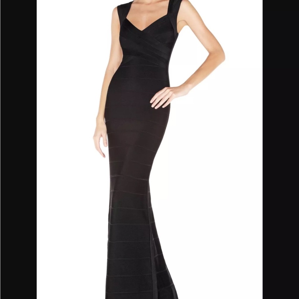 Herve Leger Black Maxi Dress